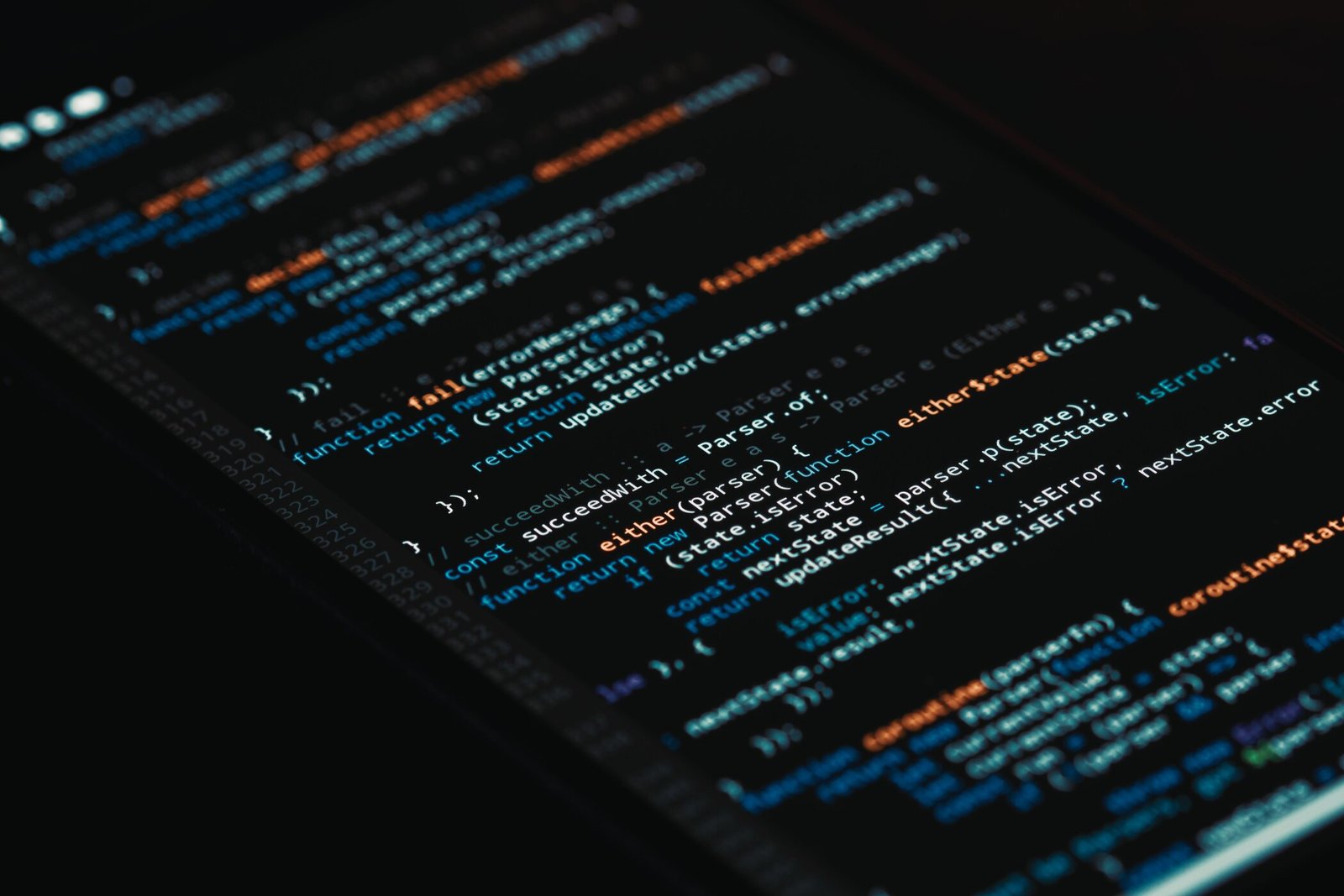 Close-up of code on a developer screen