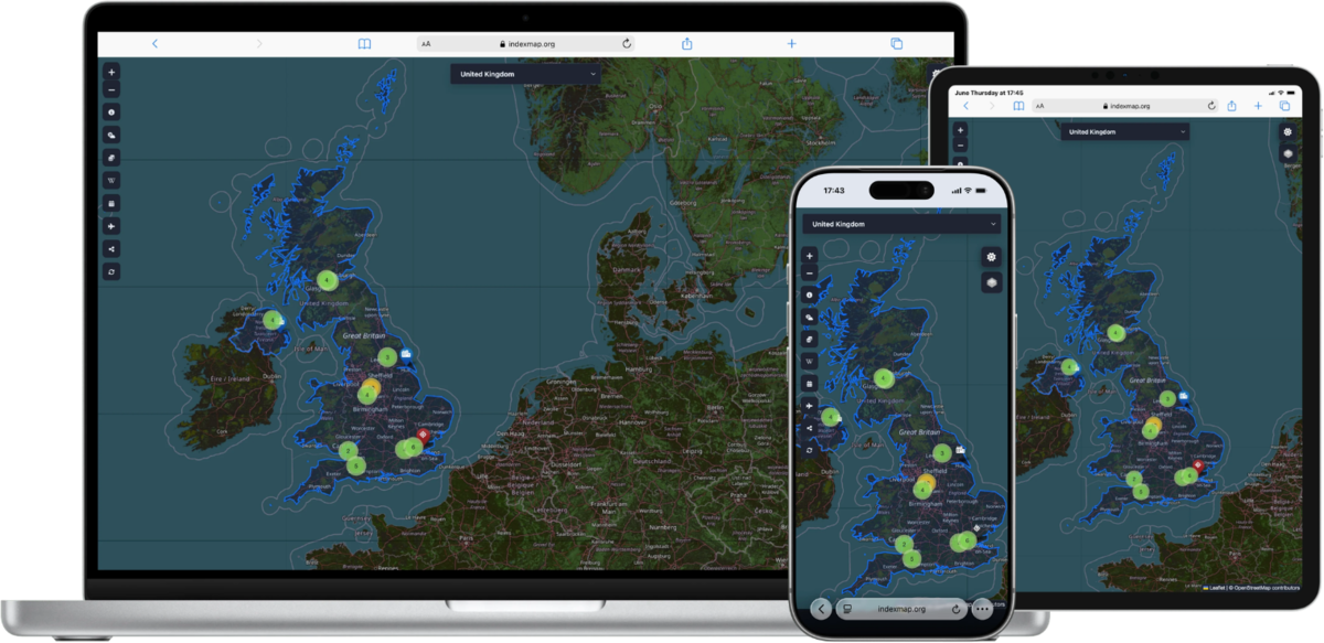 IndexMap mobile and desktop project preview